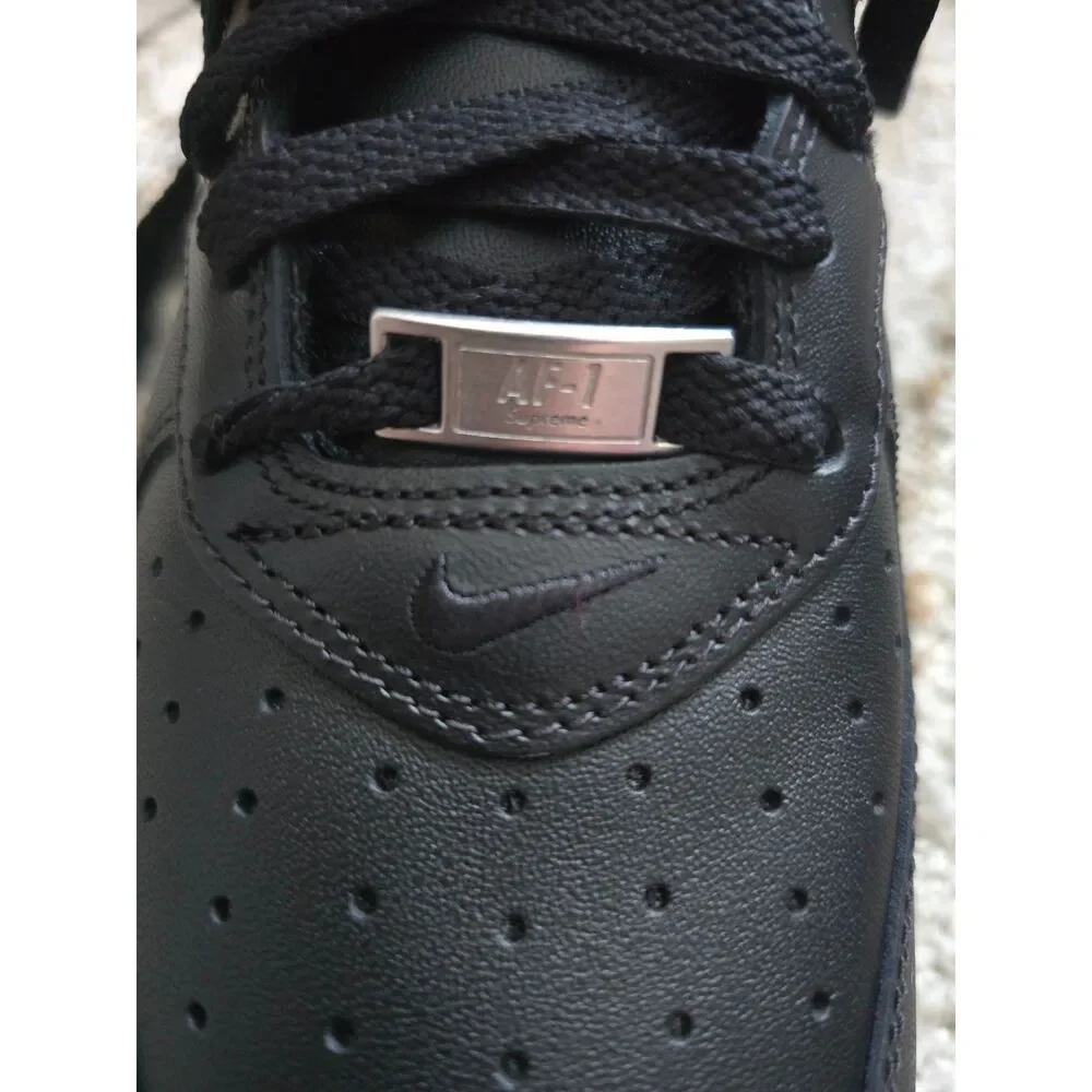 Supreme Air Force 1 Mid Black Mini Box Logo Sneakers Mens 11 NWT DS OG